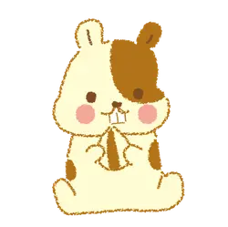 Hamster Eating Nut - cartoon - Transparent Background PNG