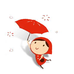 Little Girl with Umbrella - happy - Free Download PNG