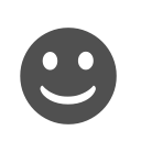 Smiley Face Emoji - gray - PNG