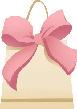 Pink Bow Handbag - gift - High Resolution PNG