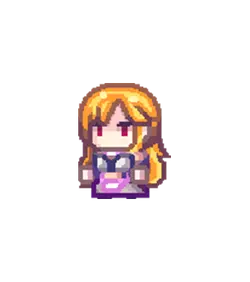 Pixel Girl - long hair - Lossless PNG