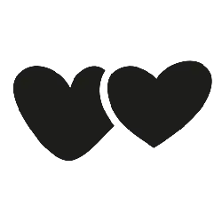 Two Heart Shapes - symbol - PNG Images