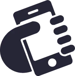Hand Holding a Phone - interaction - Free PNG