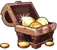 Treasure Chest with Gold Coins - game item - gold coins - PNG