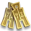 Trident Key - gold - High Resolution PNG