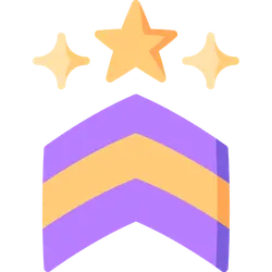 Purple and Orange Arrow Badge - logo - Free PNG