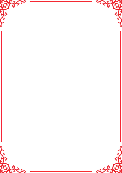Red Border Decorative Pattern - red - Designer Recommended PNG