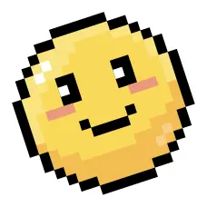 Pixel Smiley Face - yellow - No Background PNG