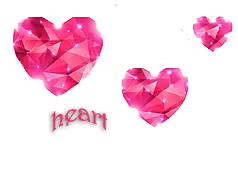 Heart Gemstones - heart shape - No Background PNG