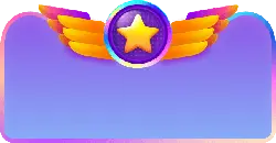 Purple Wings Badge - star - Free Download PNG