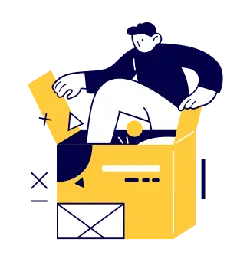 Person Sitting in a Box - person - Lossless PNG