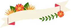 Floral Ribbon - flowers - High Resolution PNG
