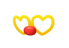 Heart Ring - yellow - No Background PNG