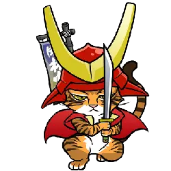 Samurai Cat - Fast Download PNG