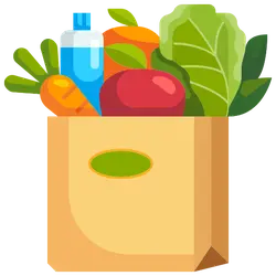 Shopping bag with fruits and vegetables - tasty - Transparent Layer PNG