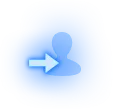 Blue Person Icon - arrow - PNG Images