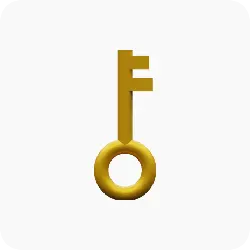 Gold Key - symbol - High Resolution PNG