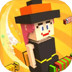 Pixel Witch - magic - Transparent Background PNG