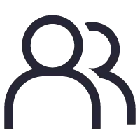 Two Person Icons - simple - High Resolution PNG