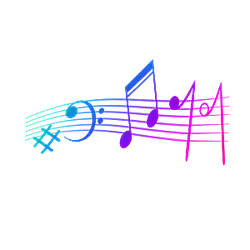 Colorful Notes - music - Transparent Background PNG