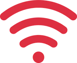 WiFi Signal Icon - red - PNG