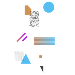 Geometric Shapes Composition - Lossless PNG