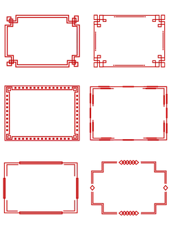 Red Border Patterns - High Download Count PNG