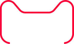 Red Cat Outline - graphic - Free PNG