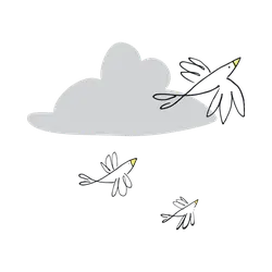Flying Birds and Clouds - flying - Free Download PNG