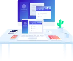 Desk Scene - phone - High Resolution PNG