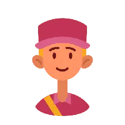 Cartoon Character with Hat - simple style - smile - Lossless PNG
