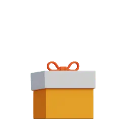 Gift Box - Curated PNG - orange
