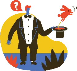 Magician and Rabbit - hat - Transparent Background PNG