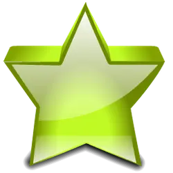 Green Star - shiny - No Watermark PNG