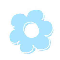 Blue Flower - simple - Designer Recommended PNG