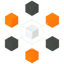 Hexagon Pattern - orange - Transparent Layer PNG