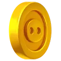 Yellow Button - toy - No Watermark PNG