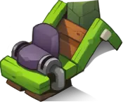 Green Mechanical Chair - green - Transparent Background PNG