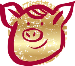 Pig Face - red - Lossless PNG
