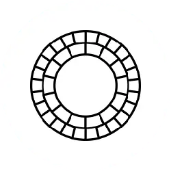 Concentric Circles Pattern - minimalist - design element - High Resolution PNG