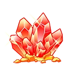 Red Crystal Cluster - shining - Transparent Layer PNG