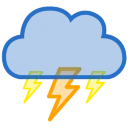 Thundercloud Lightning - thunder - Transparent Layer PNG