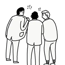 Three Men - illustration - No Background PNG