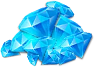 Blue Crystal Cluster - geometric structure - Transparent Layer PNG