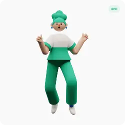 Green Nurse Character - green - Transparent Background PNG