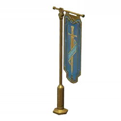 Sword Flag - gold - Transparent Background PNG