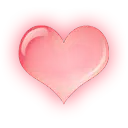 Glowing Heart Pattern - romantic - Transparent Background PNG