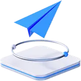Blue Paper Airplane - innovation - Lossless PNG