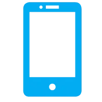 Blue Phone Icon - symbol - High Resolution PNG