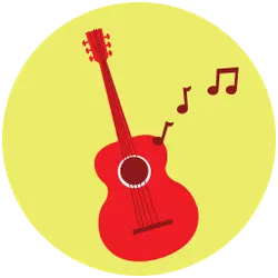 Red Guitar - note - Lossless PNG